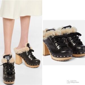 Miu miu winter clogs